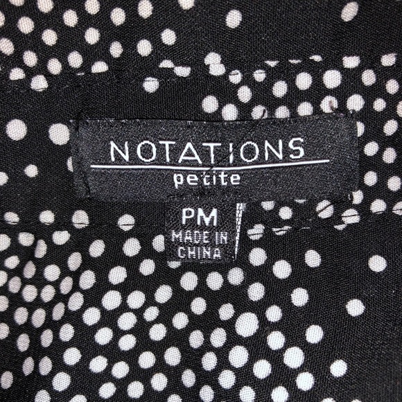 Notations top blouse  polka dot - Picture 5 of 5